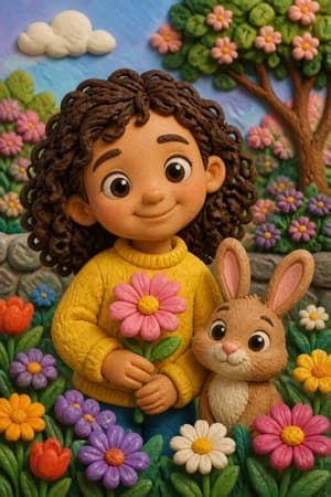A children's bedtime story illustration in the Clay animation style