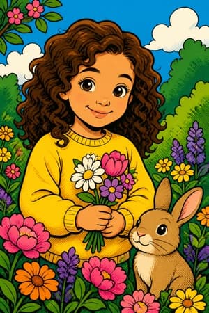 A children's bedtime story illustration in the Comic book style
