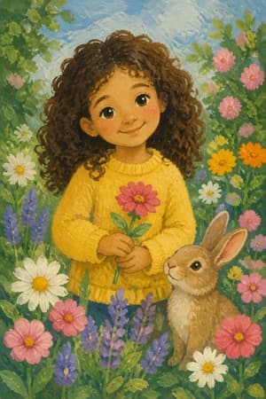 A children's bedtime story illustration in the Soft gouache style