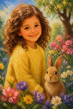 A children's bedtime story illustration in the Oil painting style