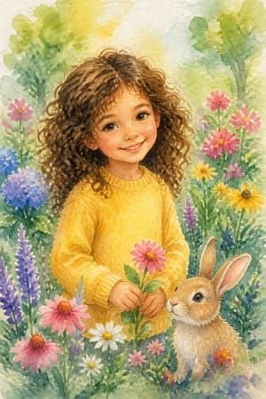 A children's bedtime story illustration in the Watercolour style